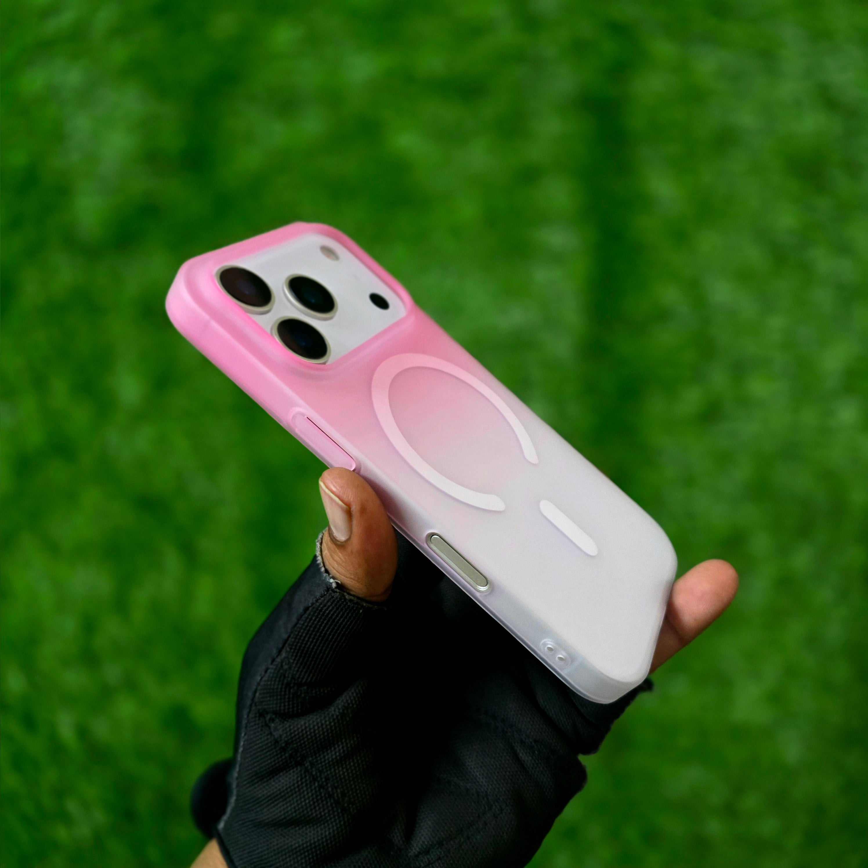 iPhone 17 Pro Dual Color Shade Matte Finish Smoke Cover with Magsafe - Pink